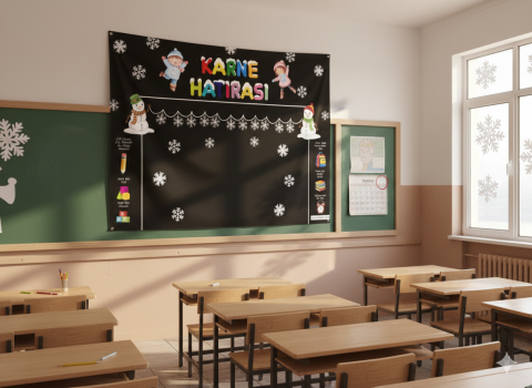 Okul Karne Hatırası Duvar Örtüsü