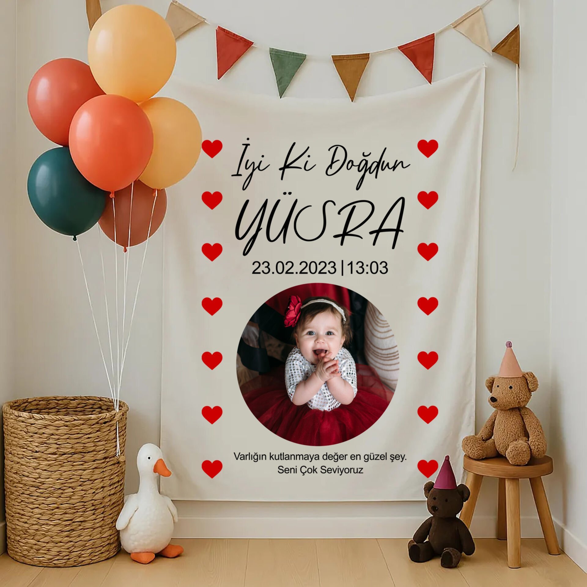 Doğum Günü Duvar Örtüsü