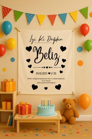 Doğum Günü Duvar Örtüsü