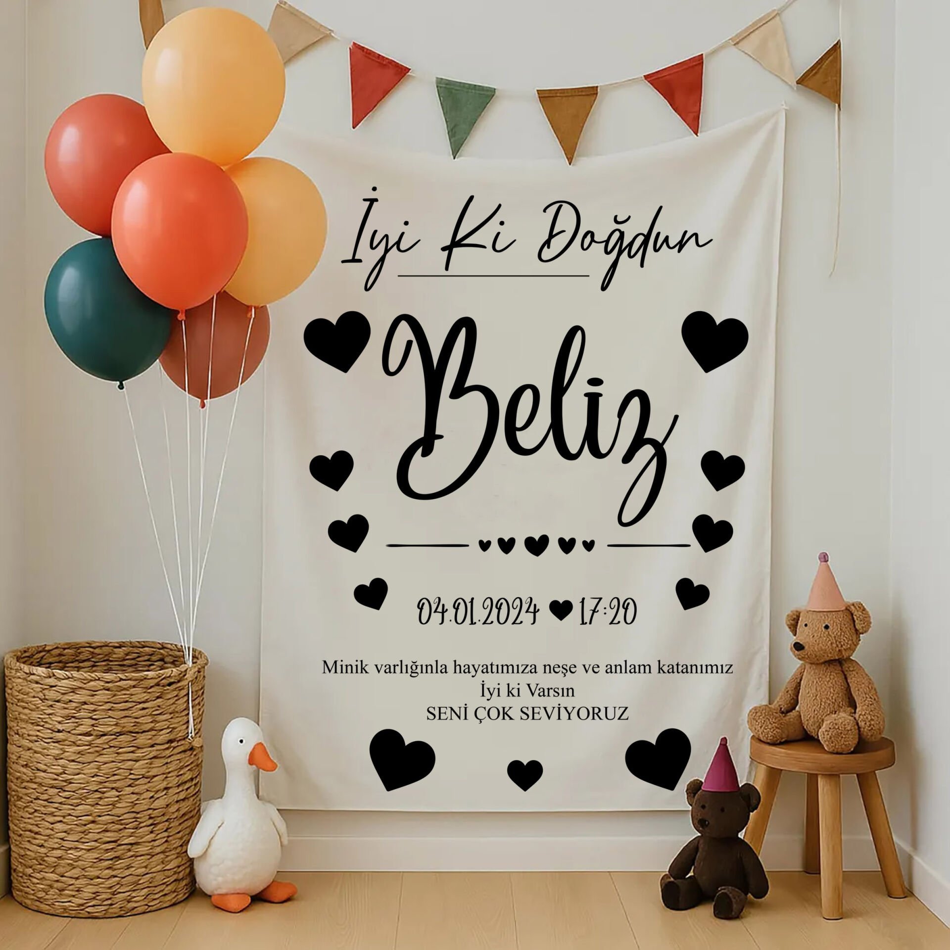 Doğum Günü Duvar Örtüsü