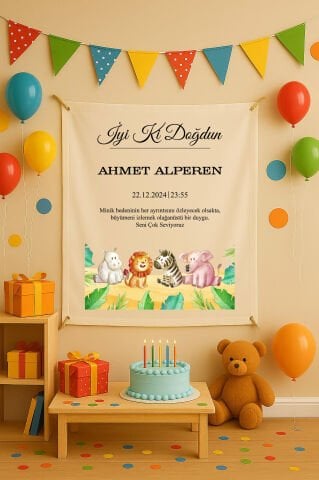 Doğum Günü Duvar Örtüsü