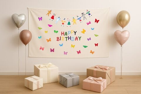 Doğum Günü Duvar Örtüsü