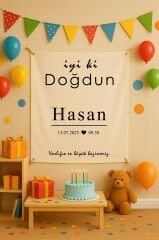 Doğum Günü Duvar Örtüsü 70 x 100