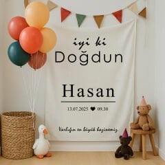 Doğum Günü Duvar Örtüsü 70 x 100