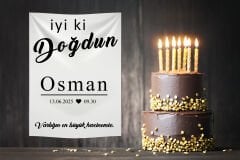Doğum Günü Duvar Örtüsü 70 x 100