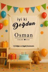 Doğum Günü Duvar Örtüsü 70 x 100