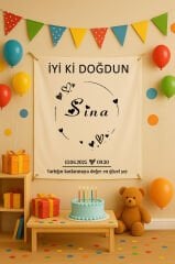 Doğum Günü Duvar Örtüsü 70 x 100
