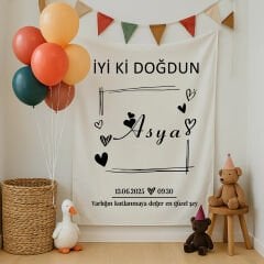 Doğum Günü Duvar Örtüsü 70 x 100