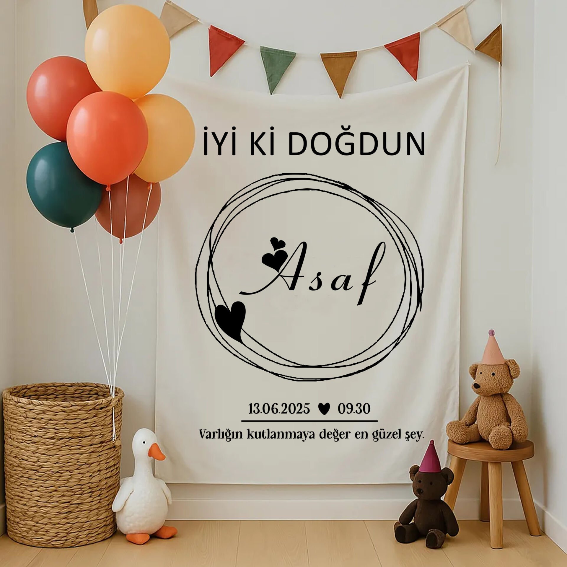 Doğum Günü Duvar Örtüsü