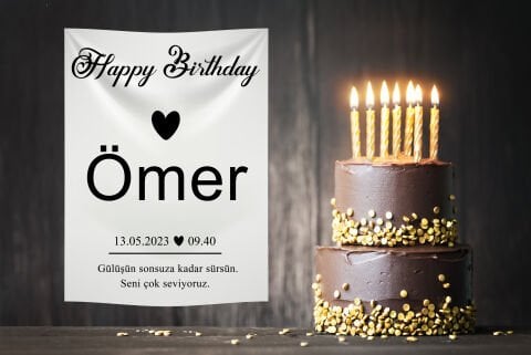 Doğum Günü Duvar Örtüsü 70x100