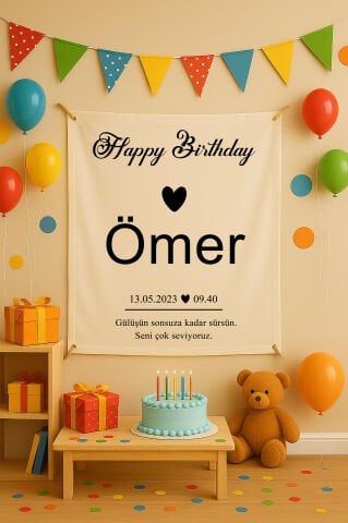 Doğum Günü Duvar Örtüsü 70x100