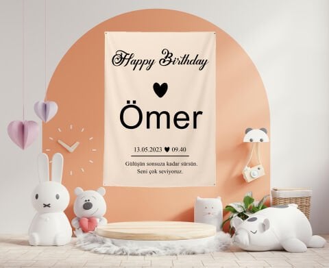 Doğum Günü Duvar Örtüsü 70x100