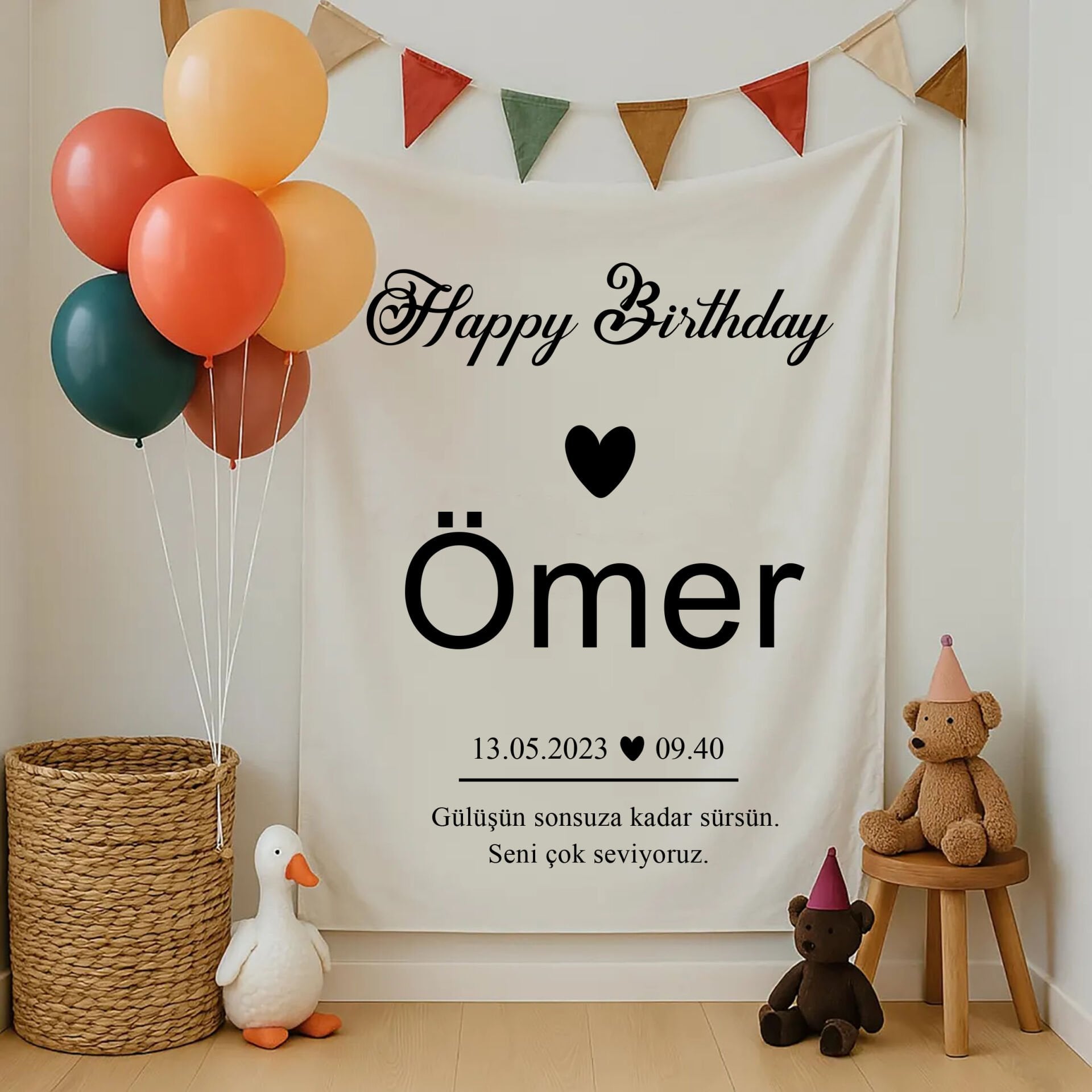 Doğum Günü Duvar Örtüsü