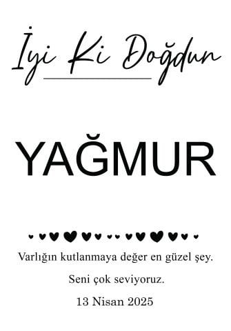 Doğum Günü Duvar Örtüsü 70x100