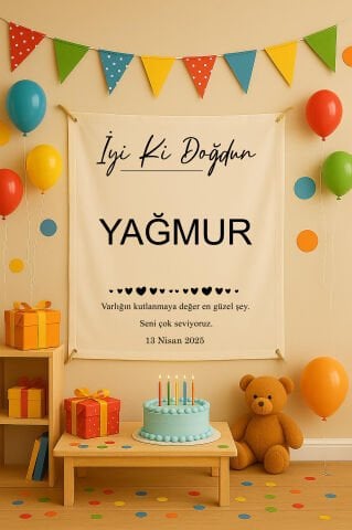 Doğum Günü Duvar Örtüsü 70x100