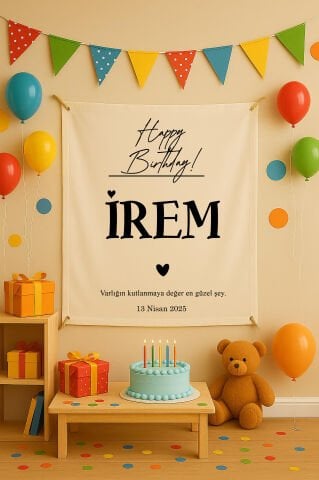 Doğum Günü Duvar Örtüsü