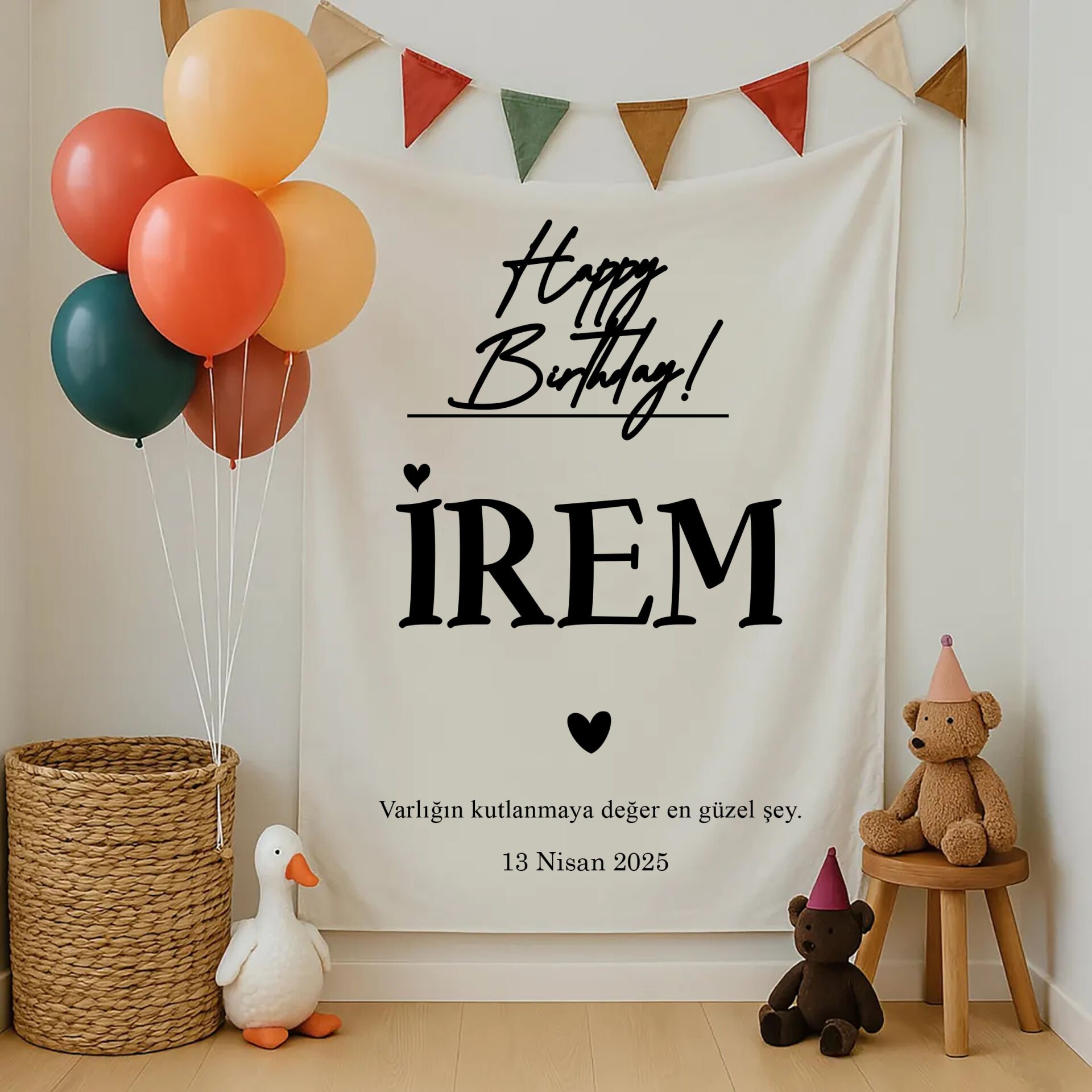 Doğum Günü Duvar Örtüsü 70x100