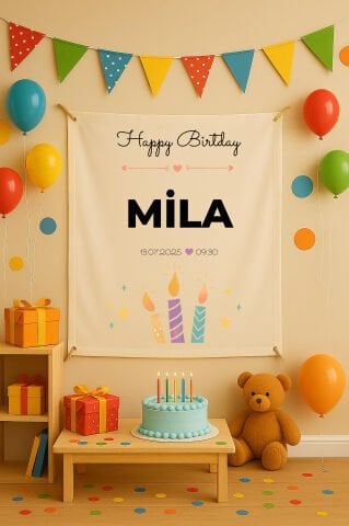 Doğum Günü Duvar Örtüsü