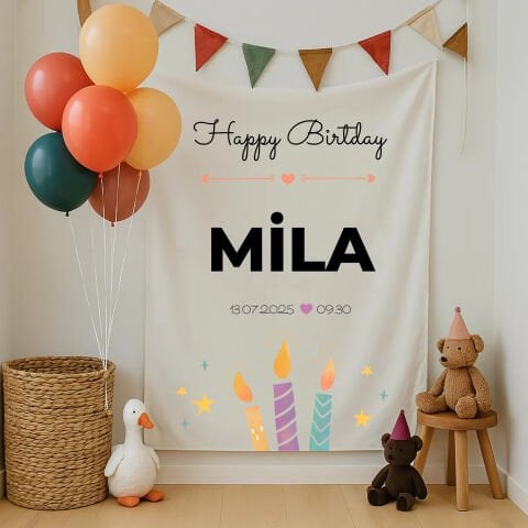 Doğum Günü Duvar Örtüsü 70x100