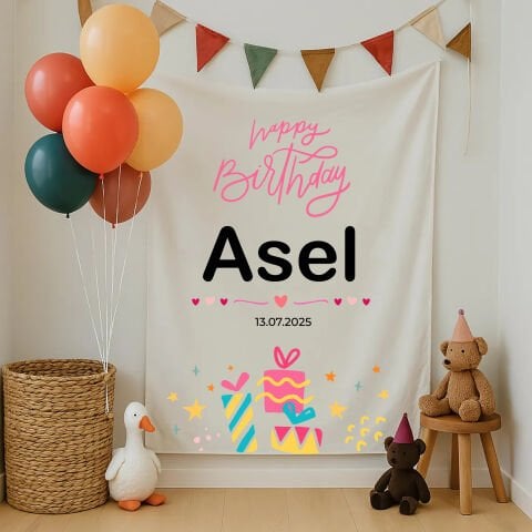 Doğum Günü Duvar Örtüsü 70x100