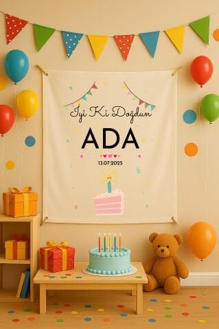 Doğum Günü Duvar Örtüsü 70x100