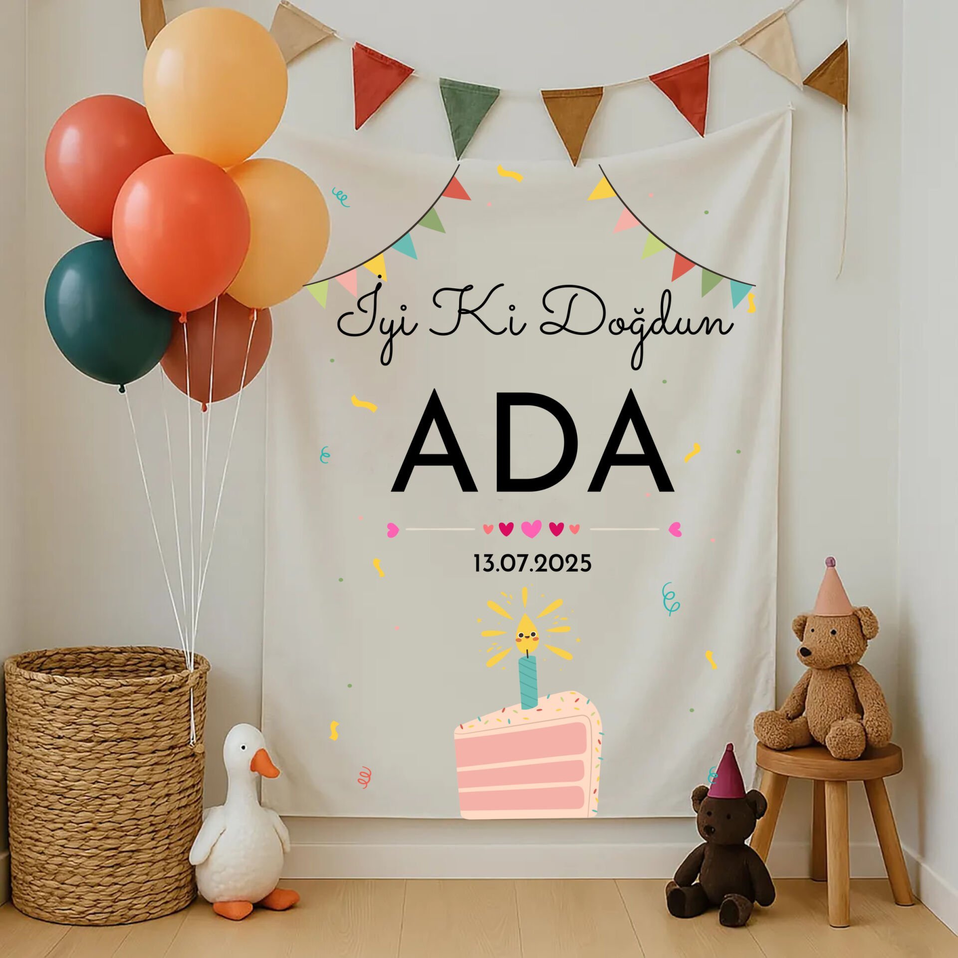 Doğum Günü Duvar Örtüsü 70x100