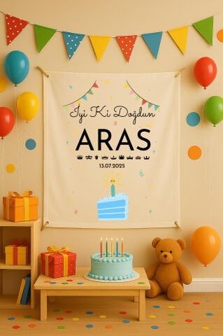 Doğum Günü Duvar Örtüsü 70x100