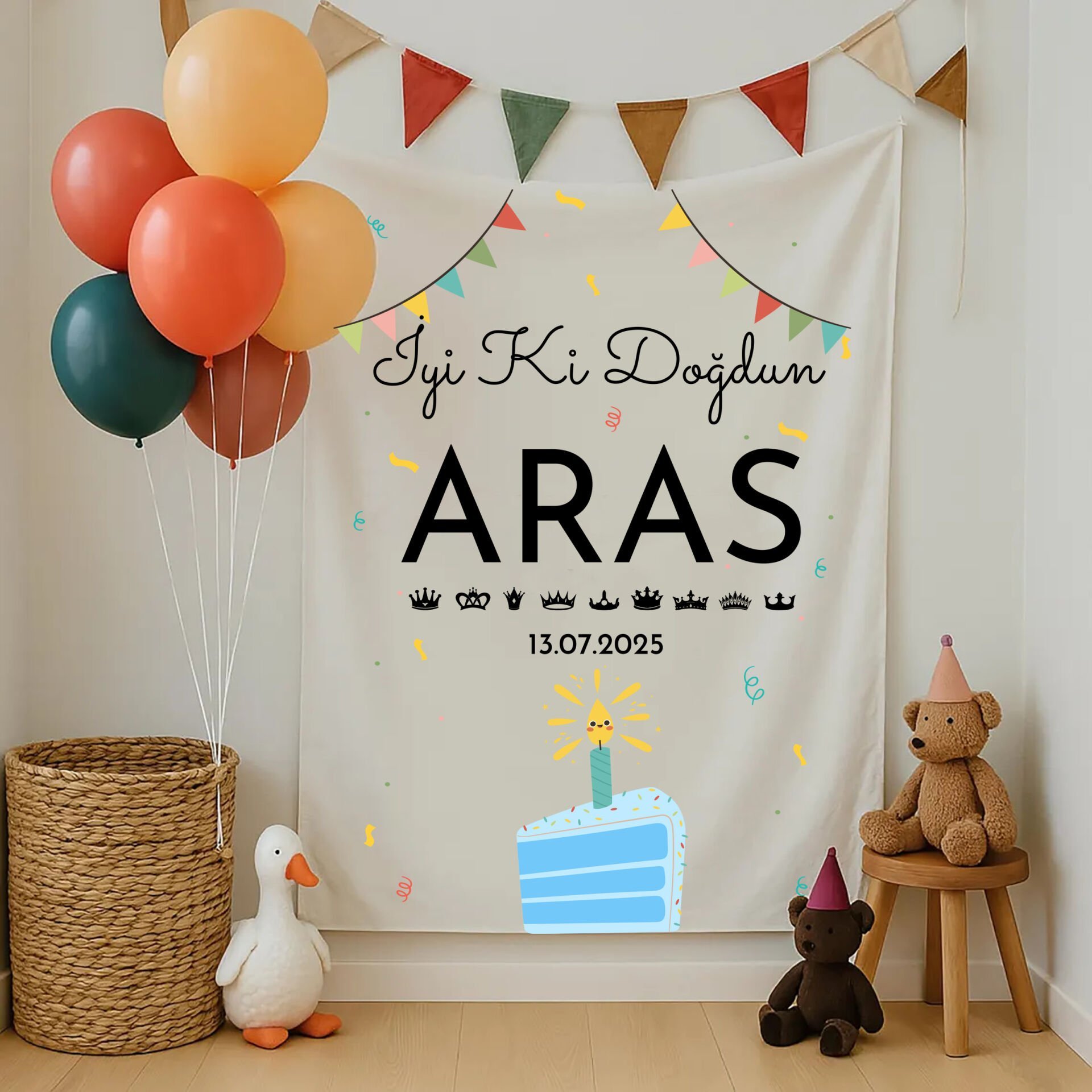 Doğum Günü Duvar Örtüsü 70x100
