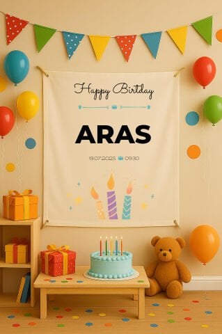 Doğum Günü Duvar Örtüsü 70x100