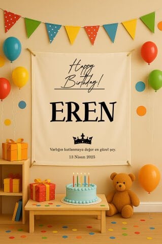 Doğum Günü Duvar Örtüsü 70x100