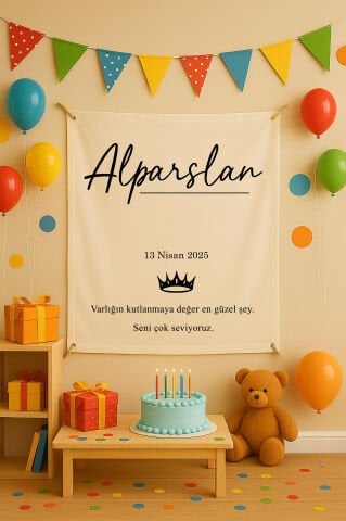 Doğum Günü Duvar Örtüsü 70x100