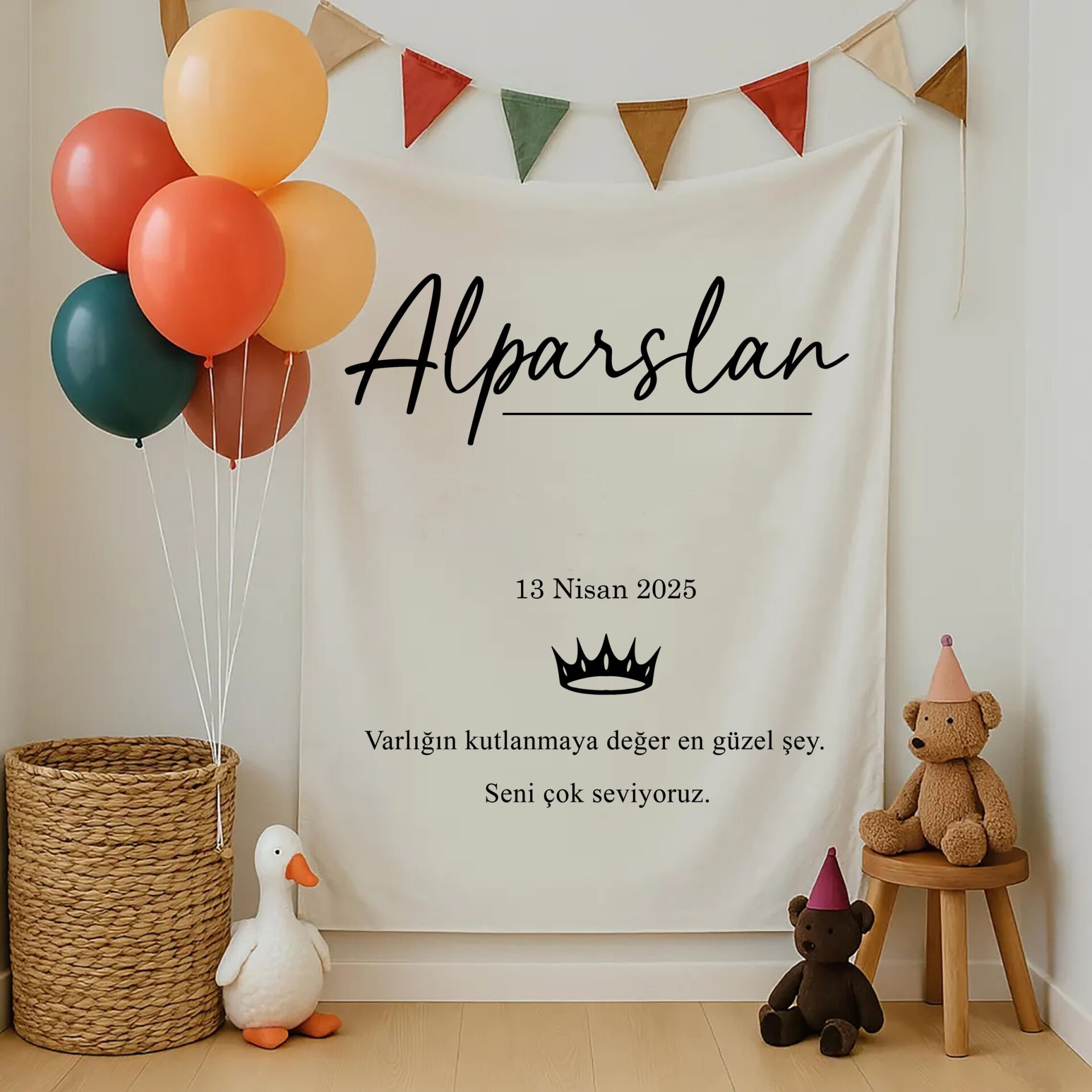 Doğum Günü Duvar Örtüsü 70x100