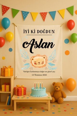 Doğum Günü Duvar Örtüsü 70x100