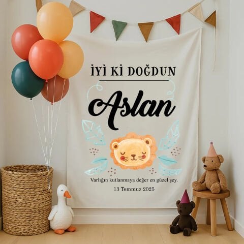 Doğum Günü Duvar Örtüsü 70x100
