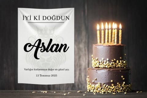 Doğum Günü Duvar Örtüsü 70x100