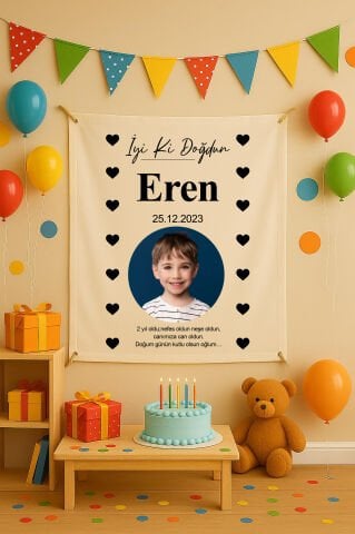 Doğum Günü Duvar Örtüsü