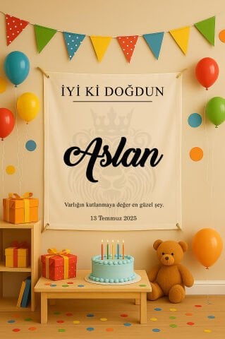 Doğum Günü Duvar Örtüsü 70x100