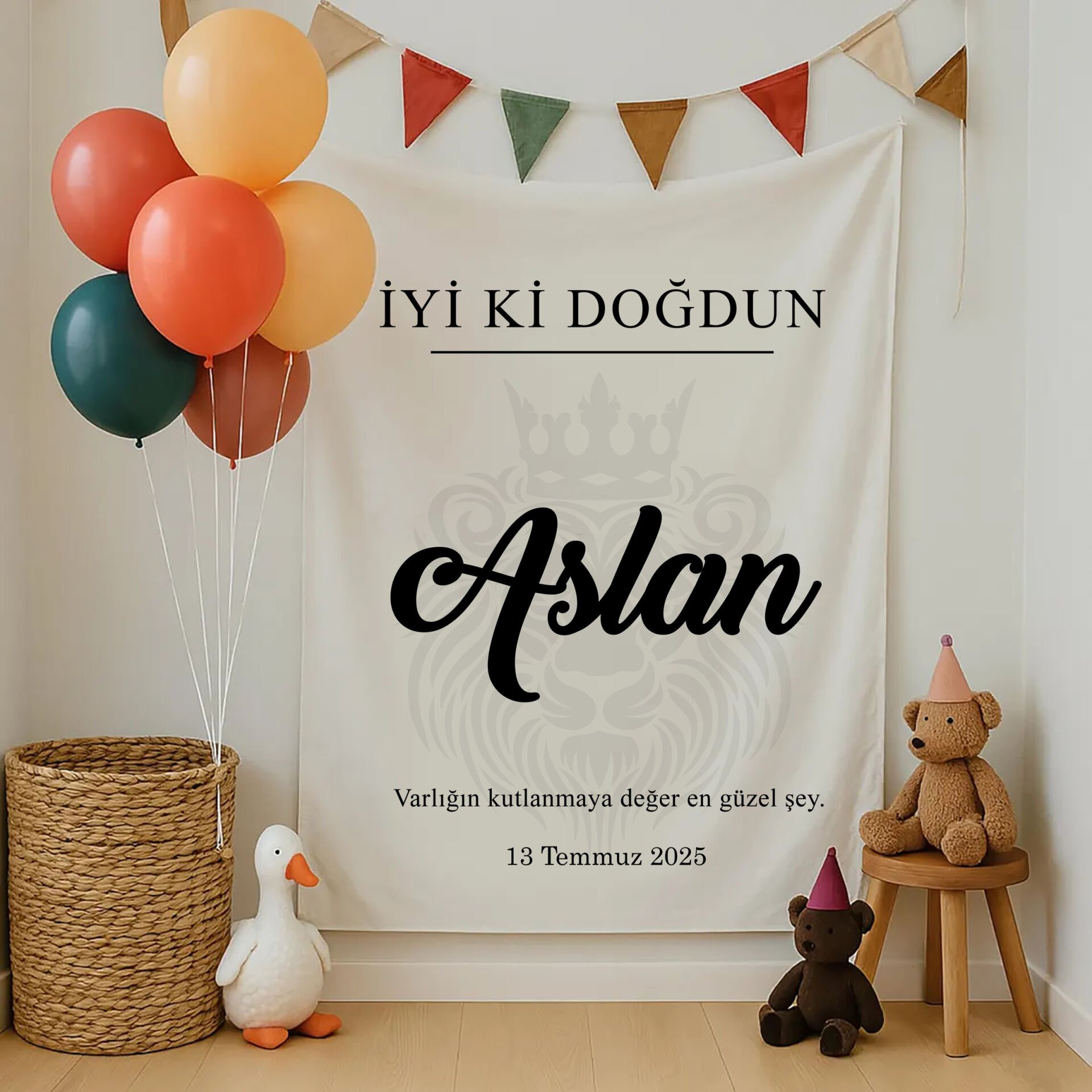 Doğum Günü Duvar Örtüsü