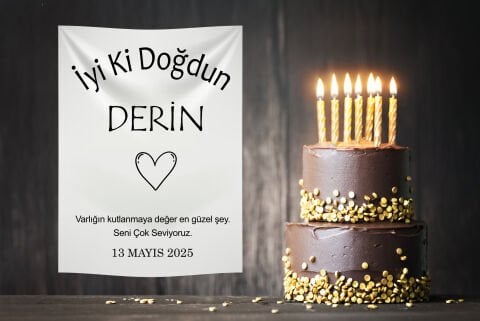 Doğum Günü Duvar Örtüsü 70x100