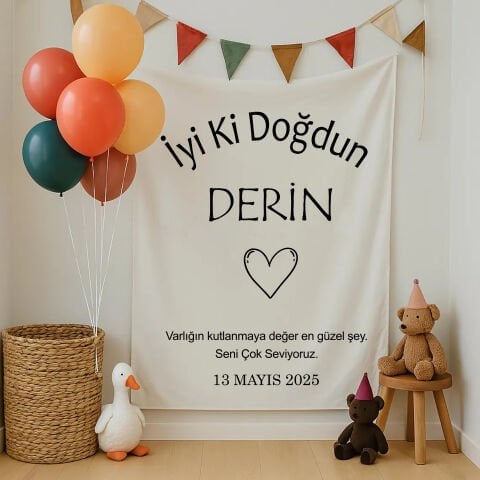 Doğum Günü Duvar Örtüsü 70x100