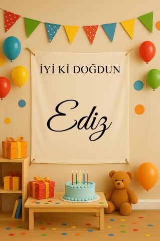 Doğum Günü Duvar Örtüsü 70x100