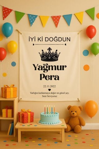 Doğum Günü Duvar Örtüsü
