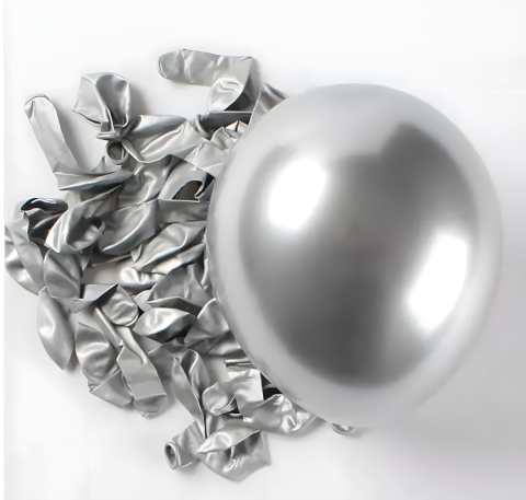 Metalik Gümüş Balon 5 inç (10 adet)