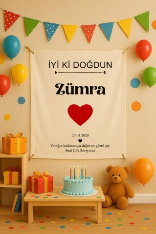 Doğum Günü Duvar Örtüsü