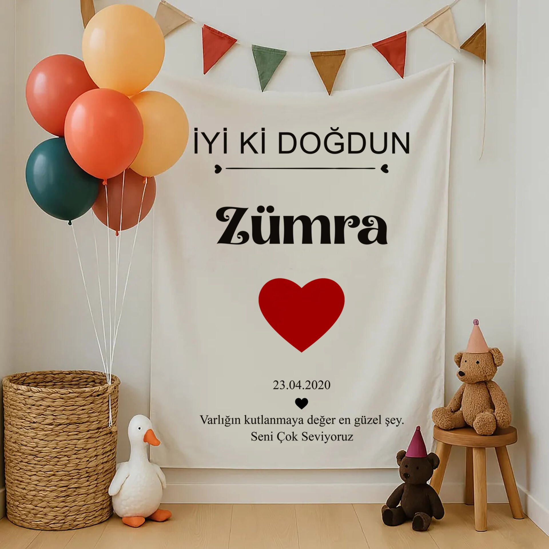 Doğum Günü Duvar Örtüsü