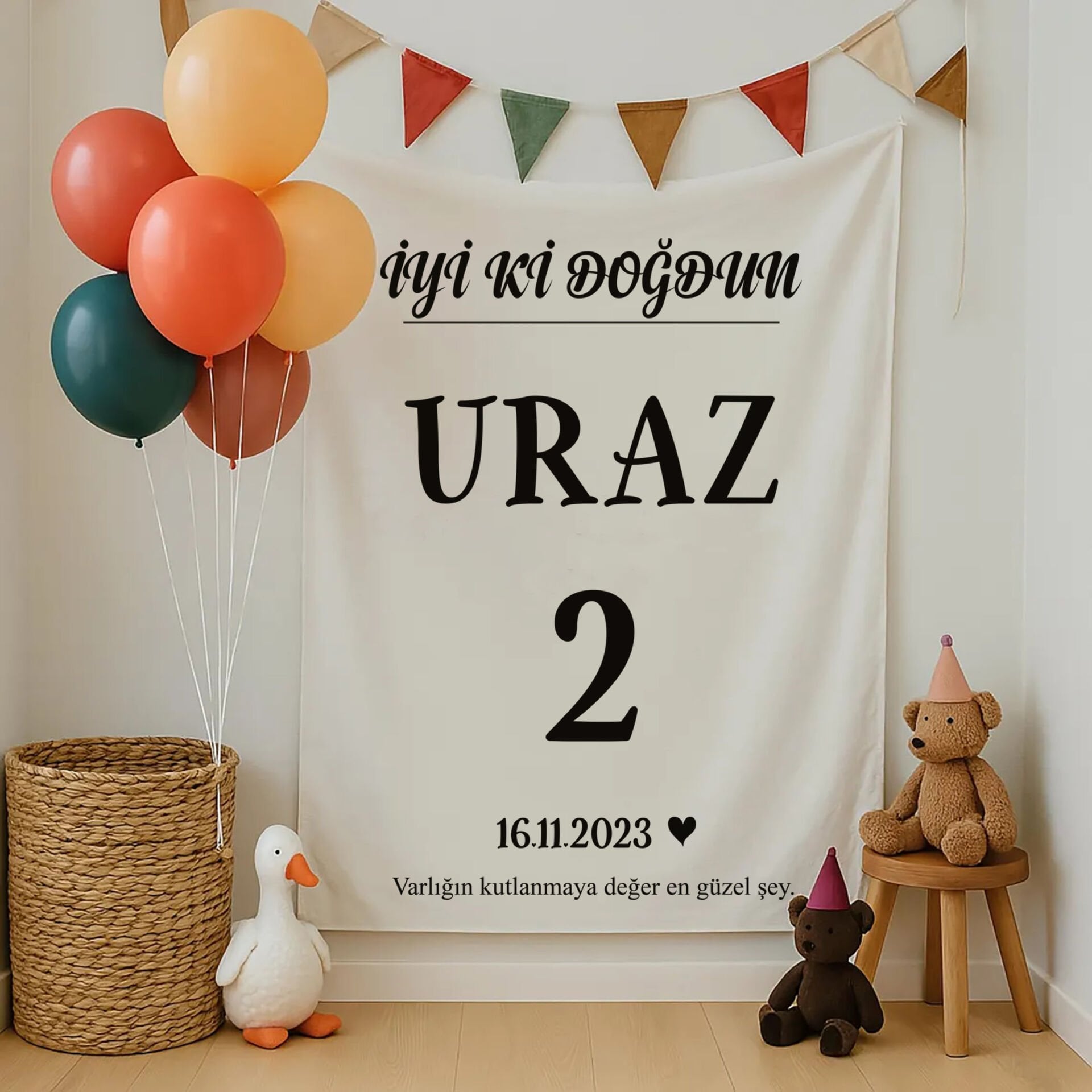 Doğum Günü Duvar Örtüsü