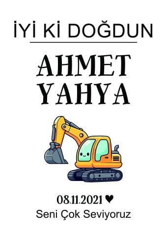 Kepçeli Doğum Günü Duvar Örtüsü