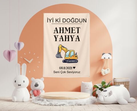 Kepçeli Doğum Günü Duvar Örtüsü