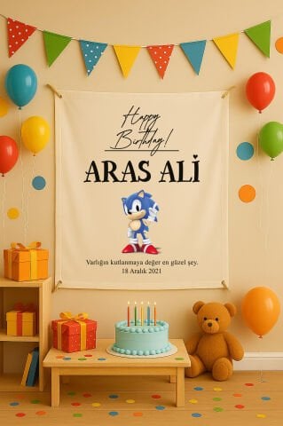 Doğum Günü Duvar Örtüsü