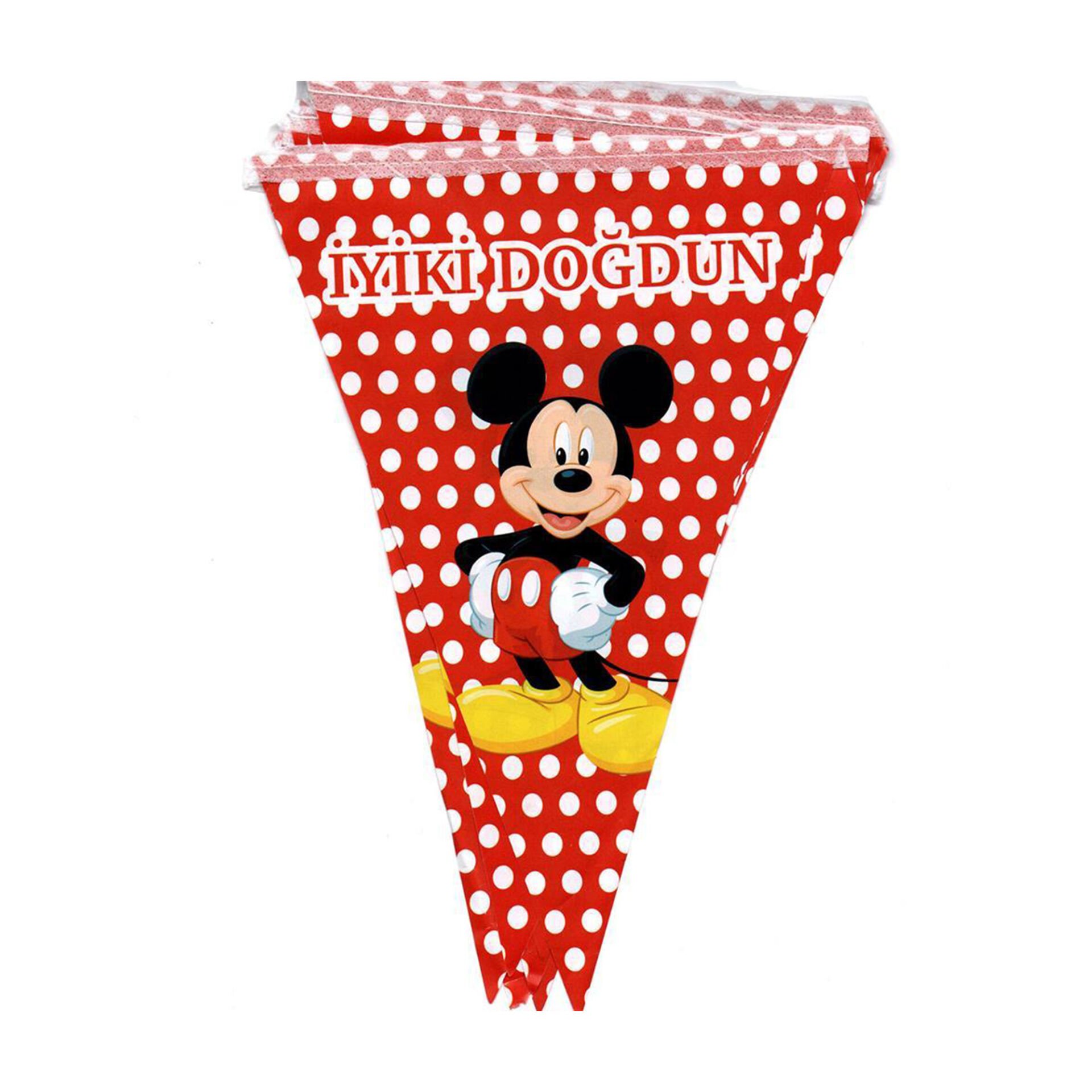 Mickey Temalı Doğum Günü Flama Bayrak